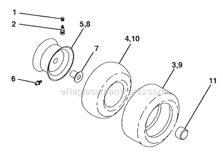 Page H Diagram and Parts List for WE165T42A  Weed Eater Lawn Tractor